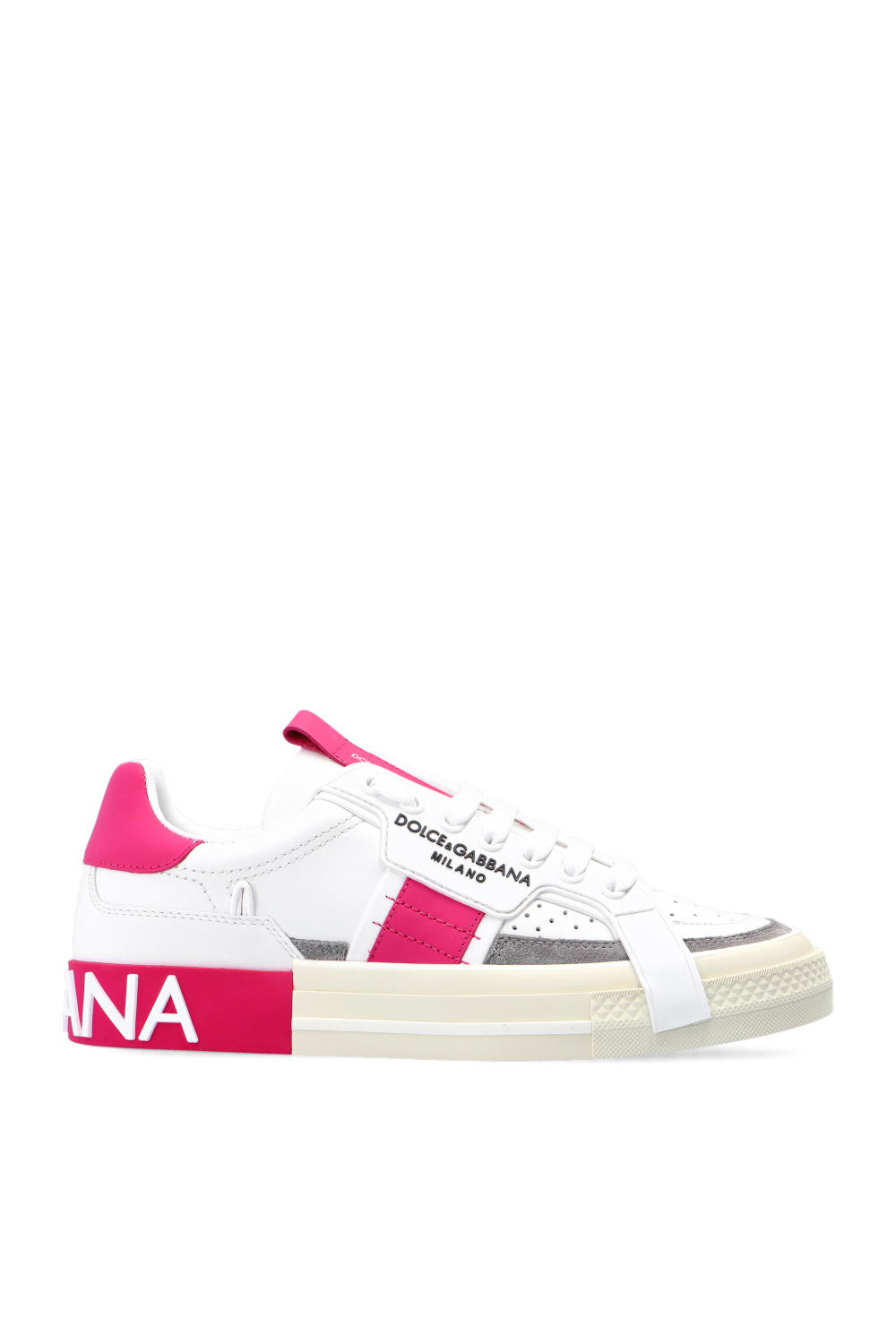 Dolce and gabbana hotsell pink and white trainers